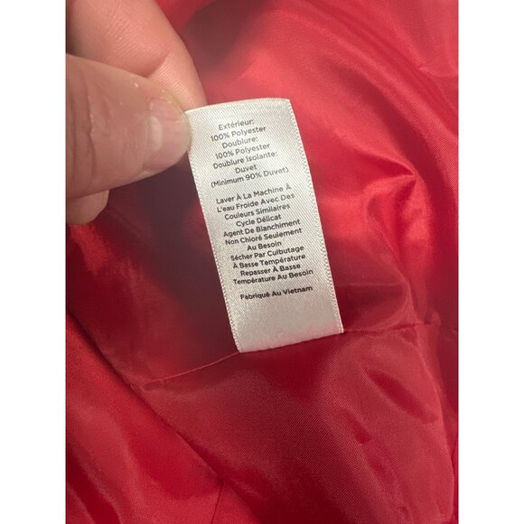 Talbots Down Fill Cherry Red Quilted Puffer Vest Size Petite M - Picture 8 of 9